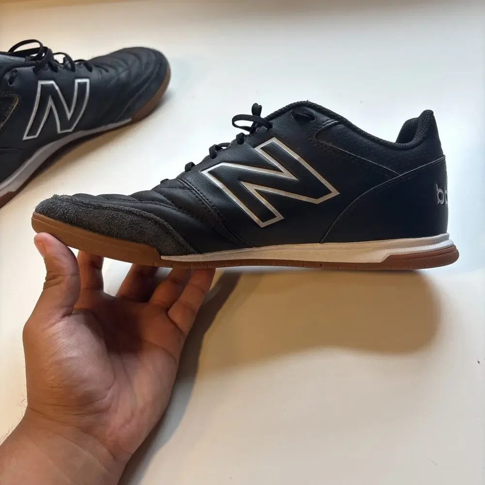 NEW BALANCE 442 V2 Team IN Men Size 10 EE Black MS42IBK2 indoor soccer shoes